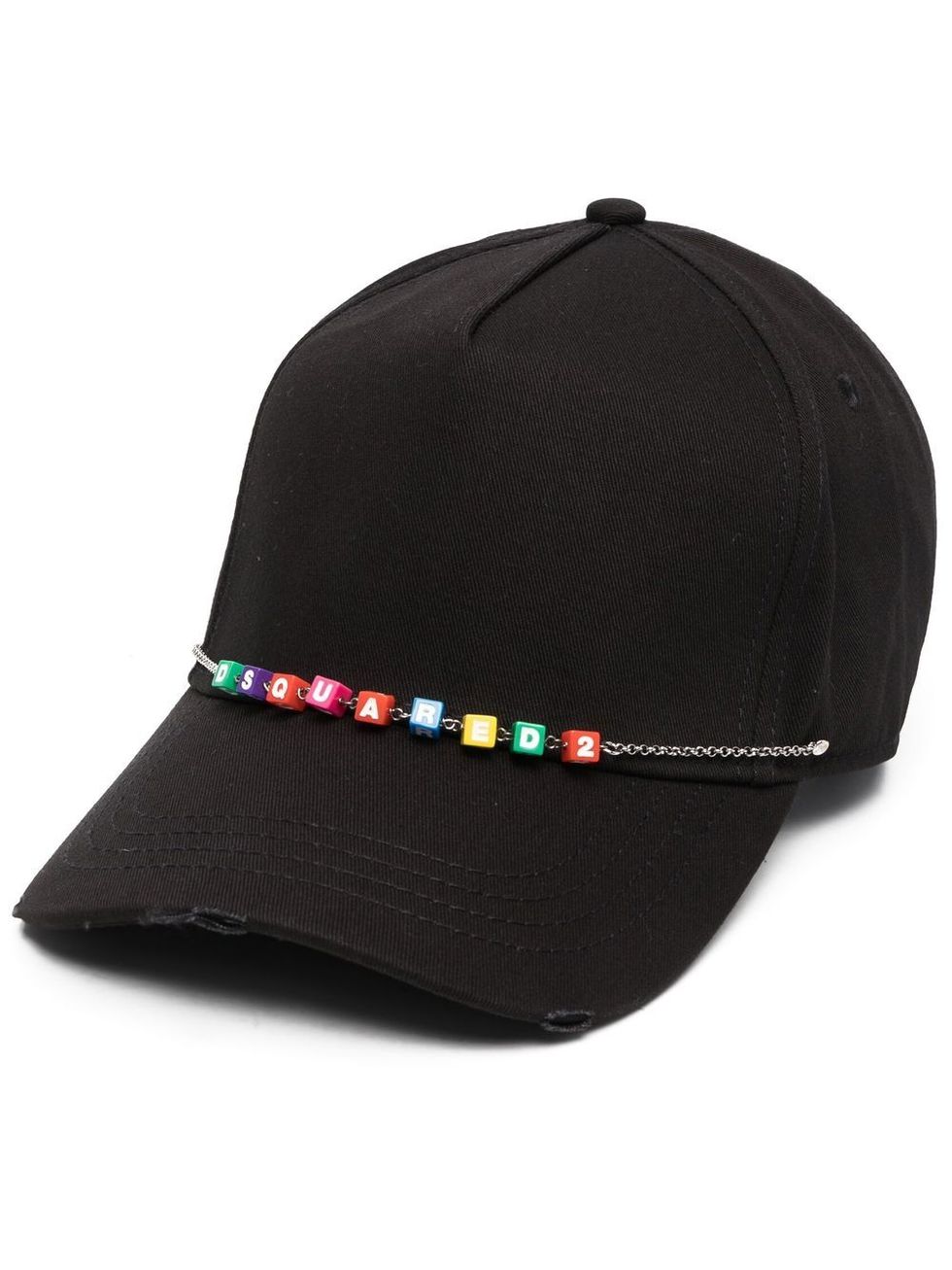 棒球帽推薦：Dsquared2串珠裝飾黑色棒球帽