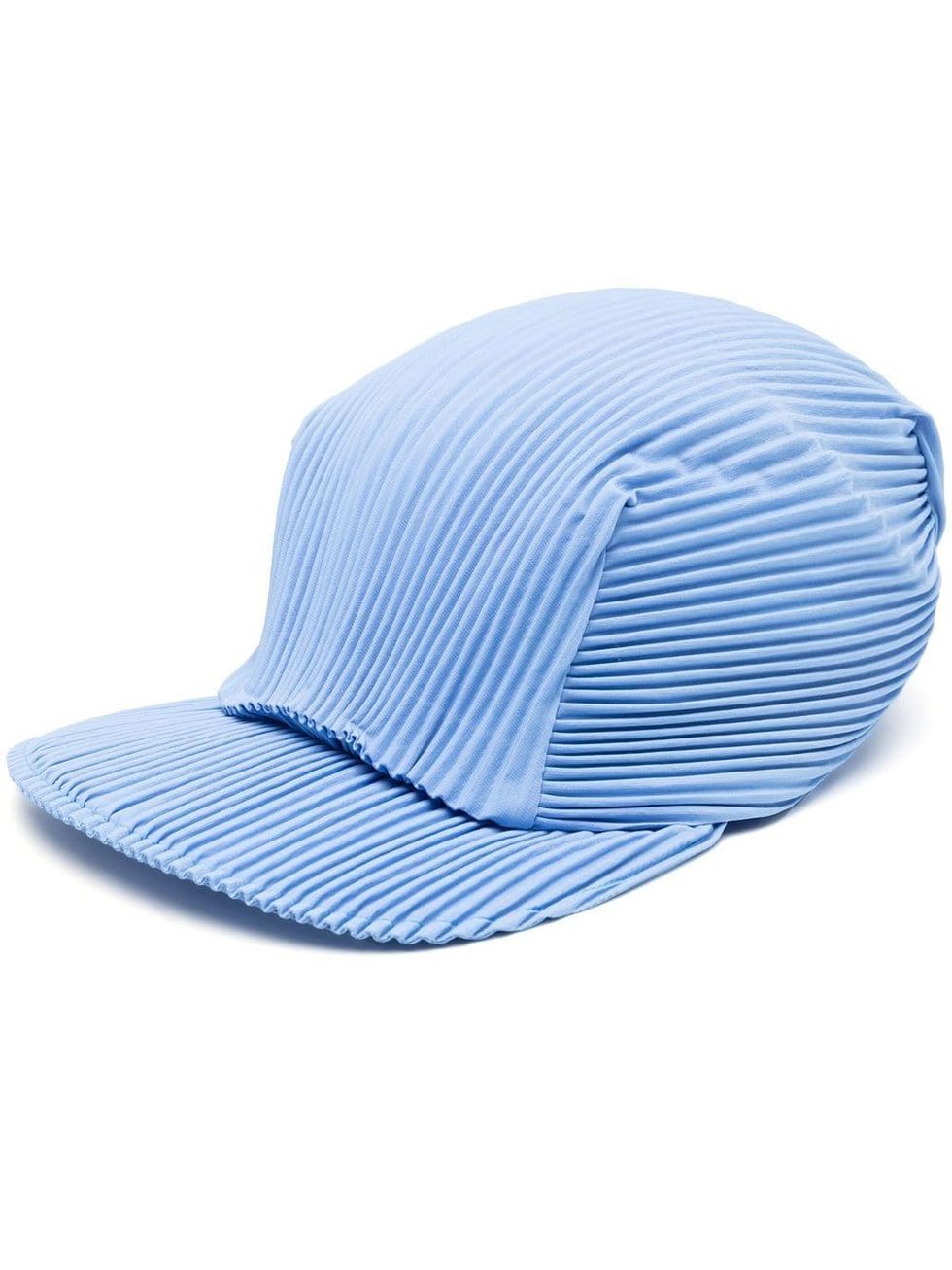 棒球帽推薦：Pleats Please Issey Miyake淺藍色壓褶棒球帽