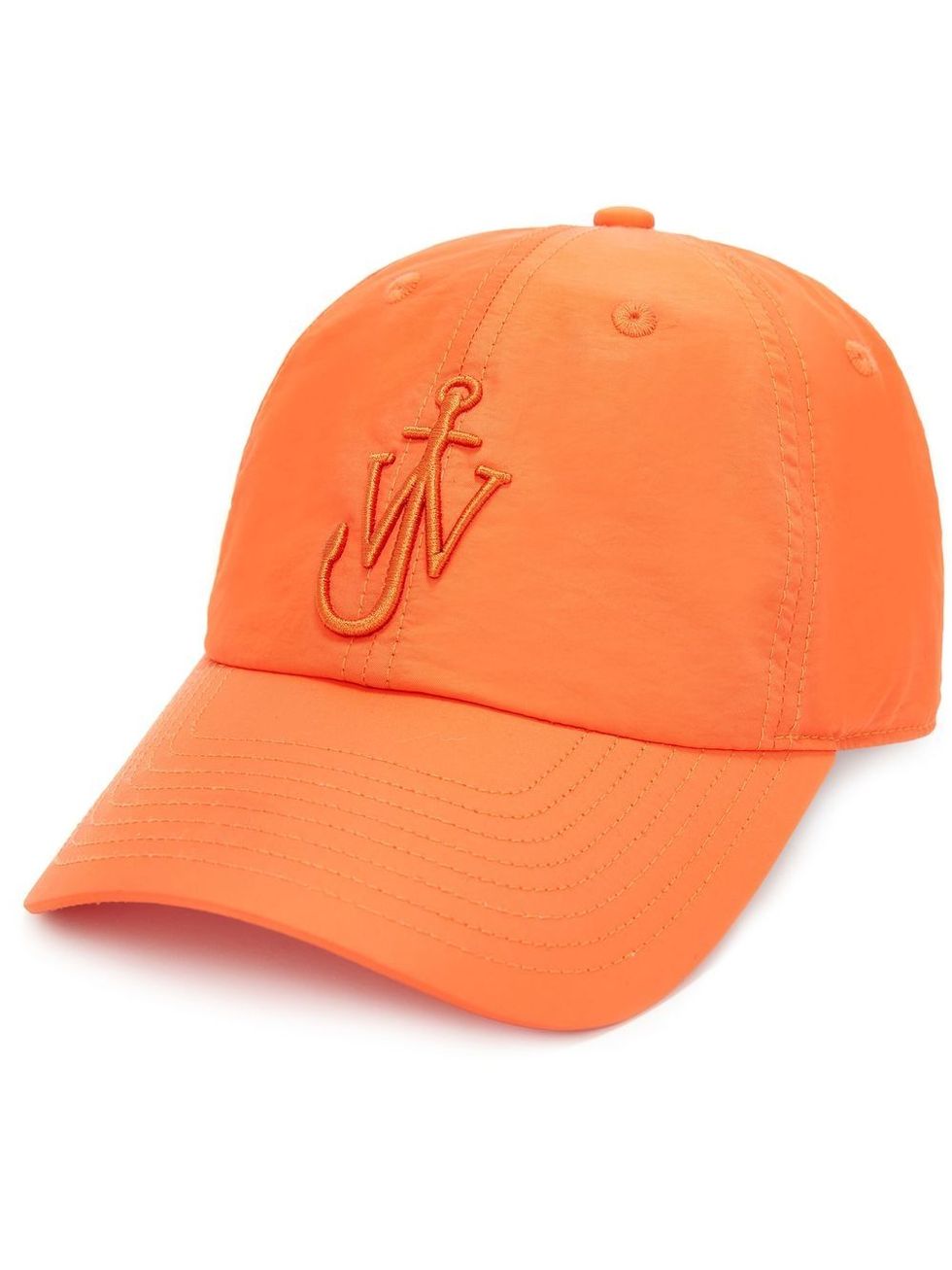 棒球帽推薦：JW Anderson橘色Logo刺繡棒球帽