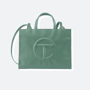 Medium Sage Shopping Bag