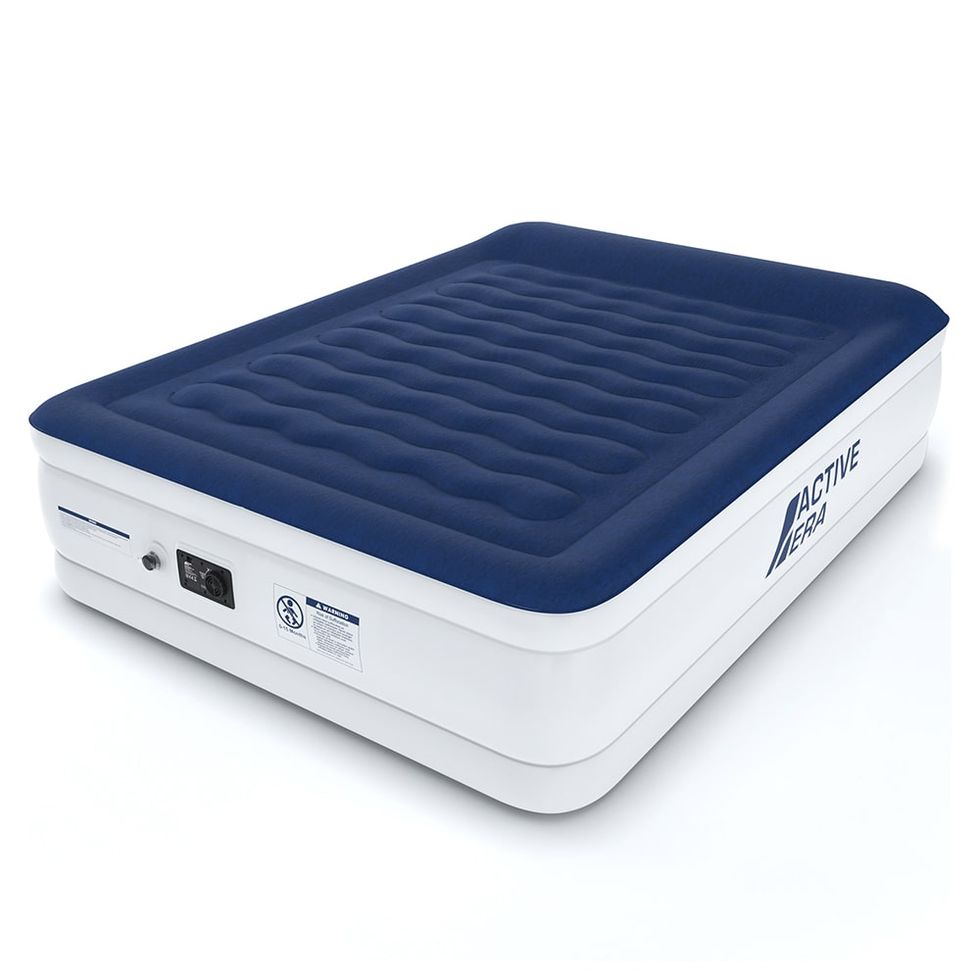 Alivio Fast Inflating Double Air Bed with Auto Inflating Electric Built in  Pump