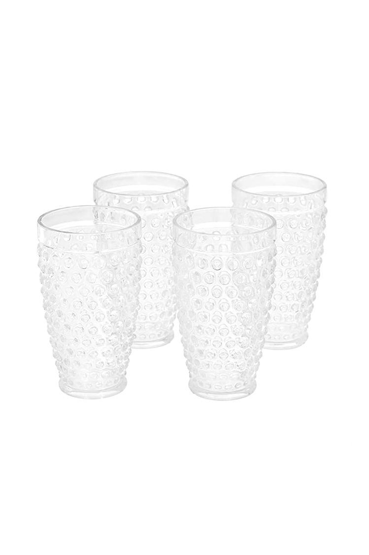 Tritan Hobnail Texture Highball Glasses - Set of 4