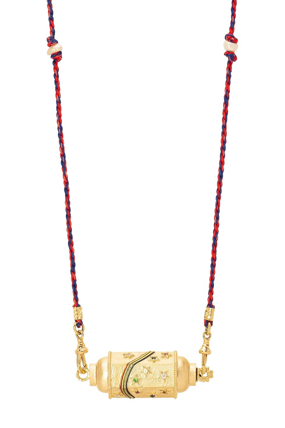 Ileana Makri Small Oblong Lock Chain Necklace