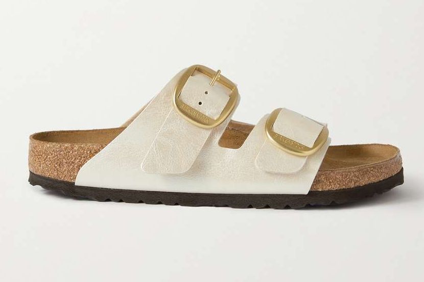 Arizona metallic leather sandals: Womens sandals