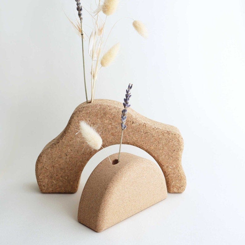 Contemporary Cork Vases