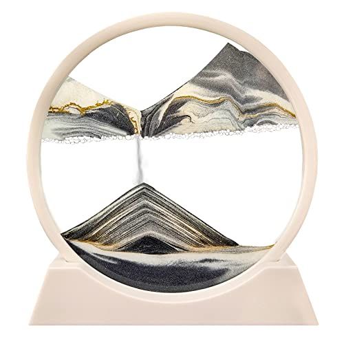 Moving Sand Art Picture Round Glass 3D Deep Sea Sandscape