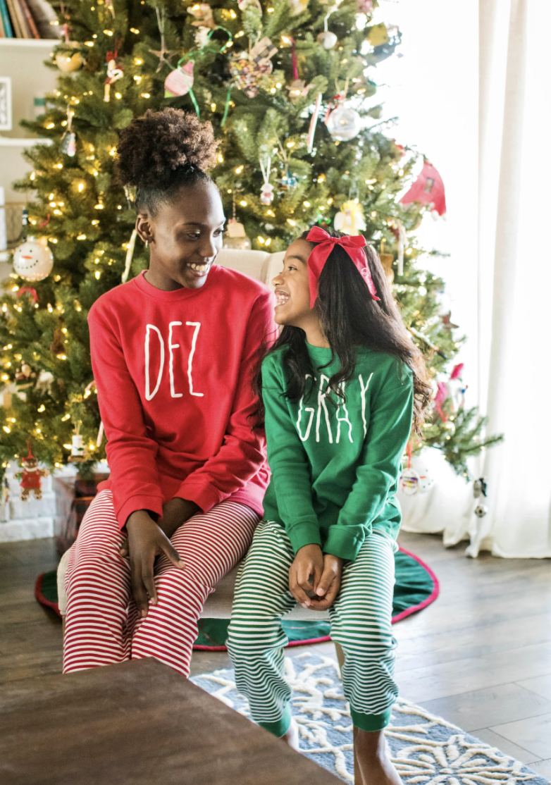 Personalized Christmas Tree Matching Family Pajamas, Personalized