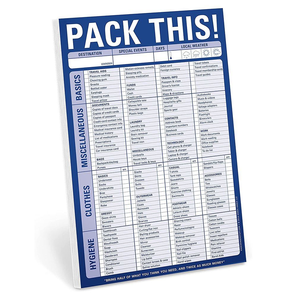 Pack This! Packing List