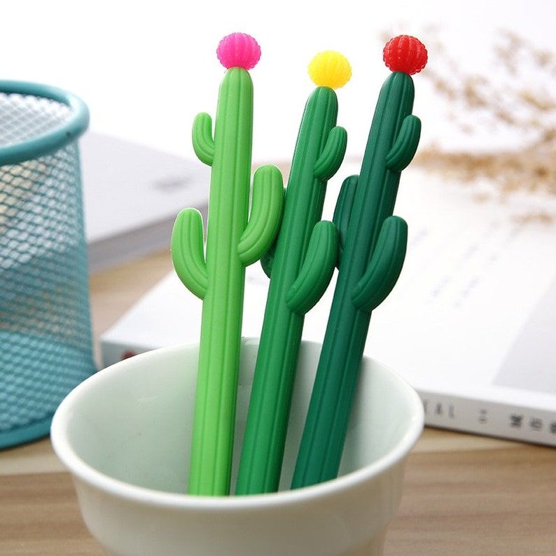 Green Cacti Gel Fine Tip Pens