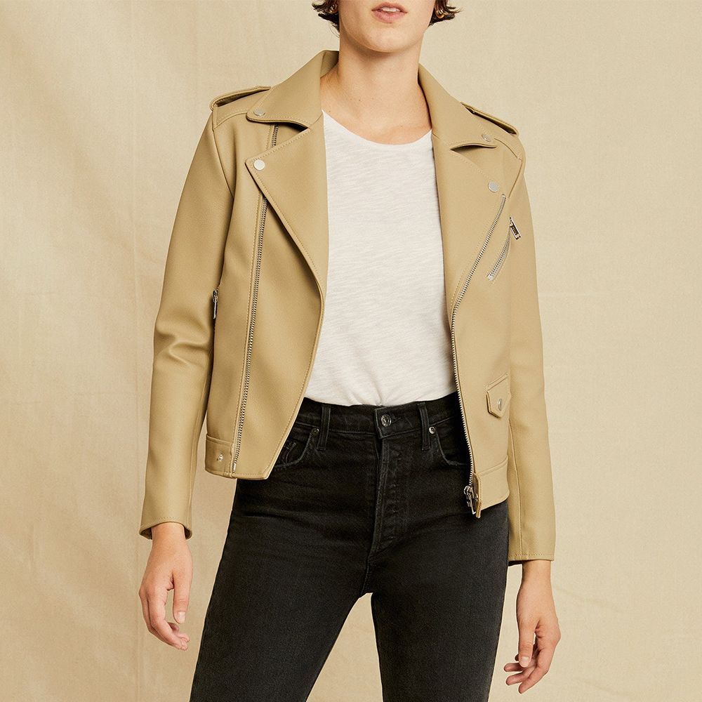 Yellow M discount 60% Zara biker jacket WOMEN FASHION Jackets Leatherette 