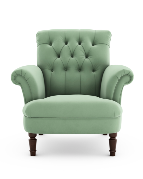 Country Living Tarland Sage Velvet Accent Chair