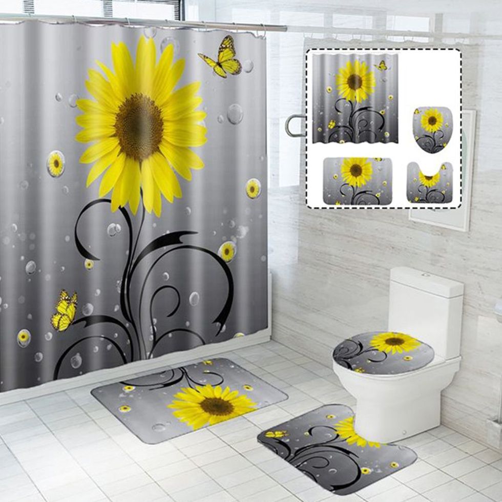 Yellow Daisy Shower Curtain
