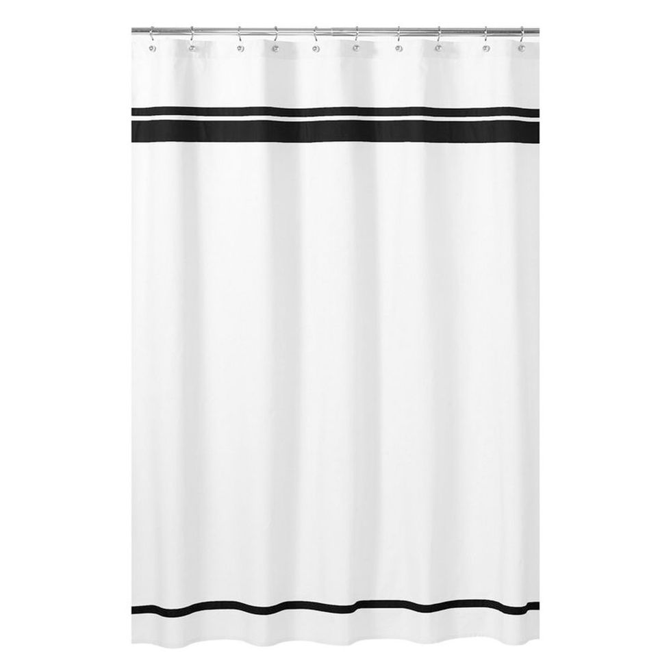 Cotton Striped Single Shower Curtain