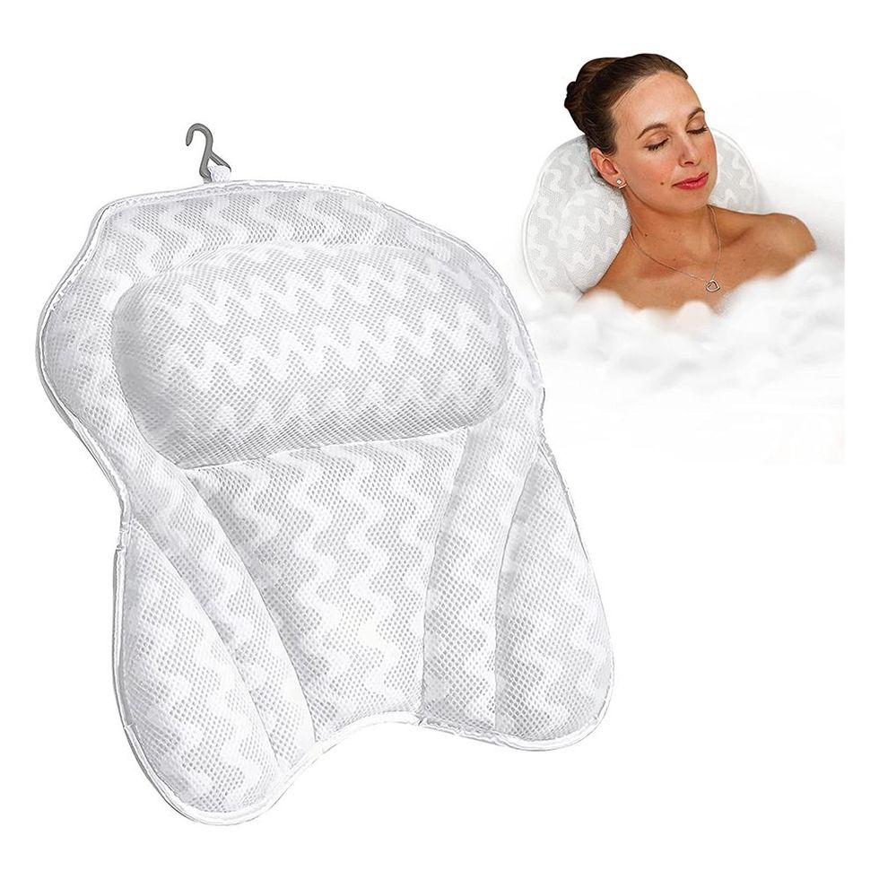 Bath Tub Pillow Full Body Neck Bathtub Cushion Back Support Extra Large Non  Slip