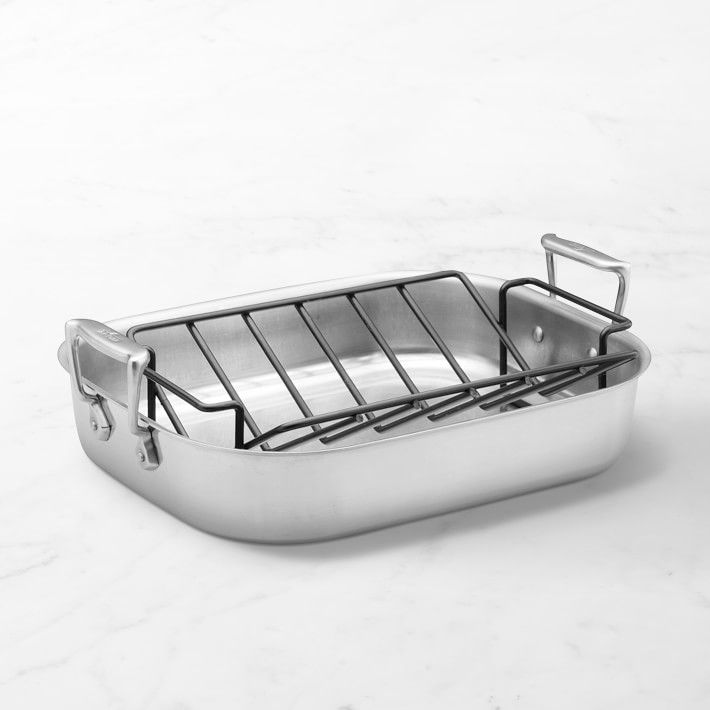 All-Clad 12-Inch Stainless-Steel Roasting Pan with Rack
