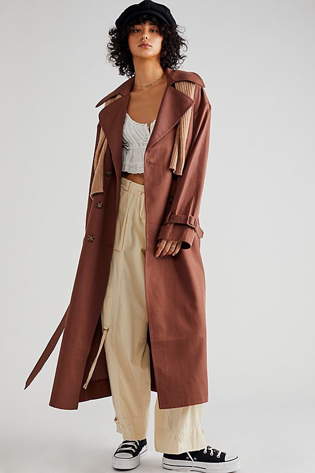 free people trench coat