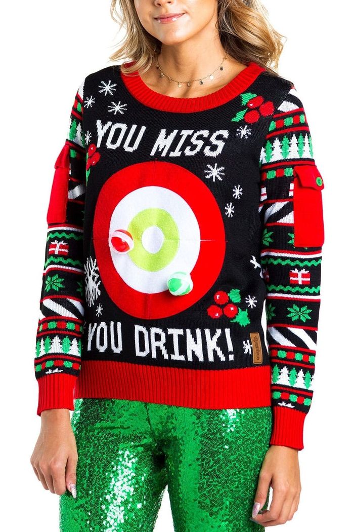 Drinking Game Ugly Christmas Sweater