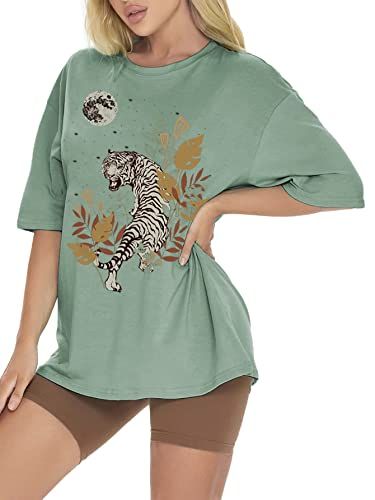 Tiger Print Graphic T-Shirt 