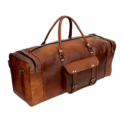 Large Leather 32-Inch Duffel Bag