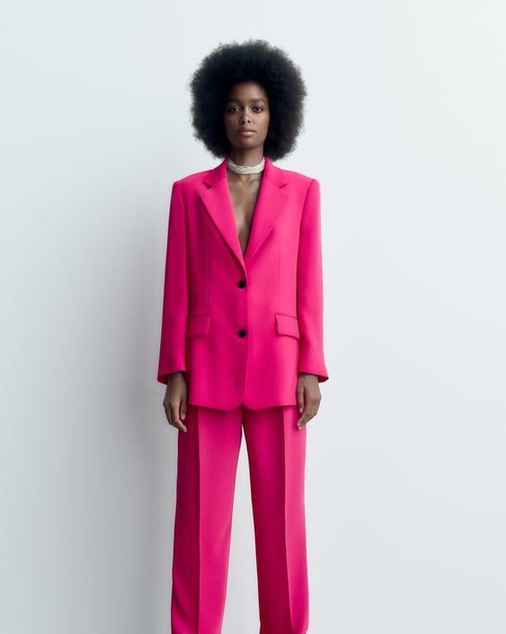 Pink Power Suit  Pink suits women, Blazer outfits for women, Pink blazer  outfits