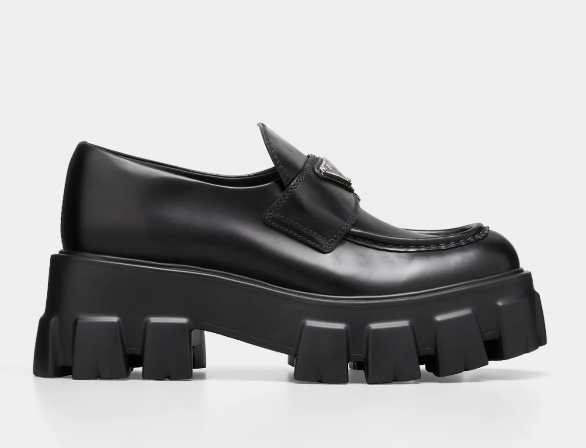 Monolith Leather Logo Platform Loafers