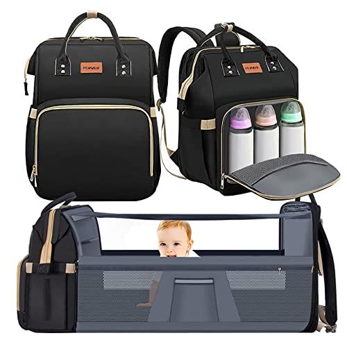 Gray Designer Diaper Bags Baby Diaper Bag Backpack with Wipe Dispenser -  The Cutest Diaper Bags for Baby Girl Large Diaper Bag for All Baby Things  Boy Mom 