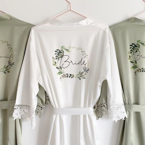 Personalized Satin Wedding Robe