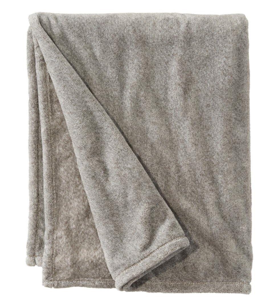 L.L.Bean Wicked Plush Fleece Throw Blanket, Size One Size - Red