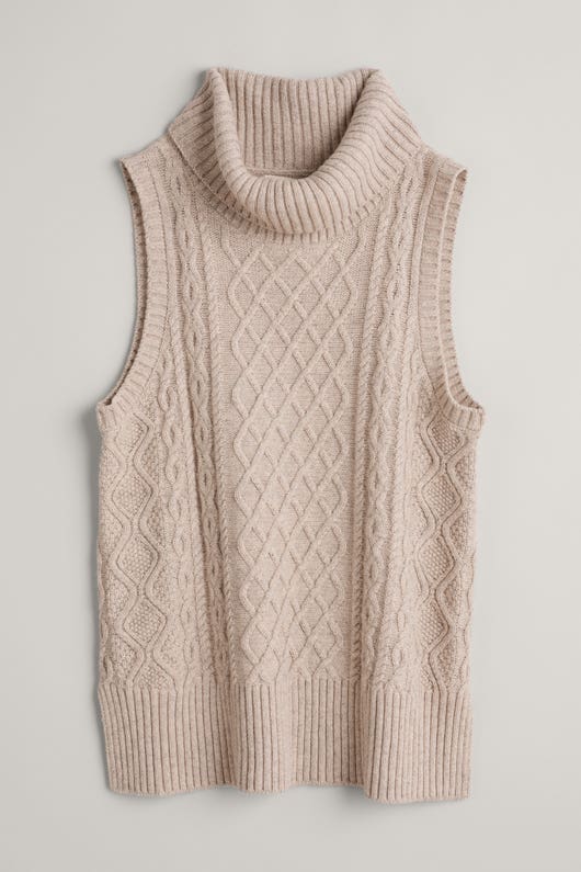 Crantock Cable Knit Vest