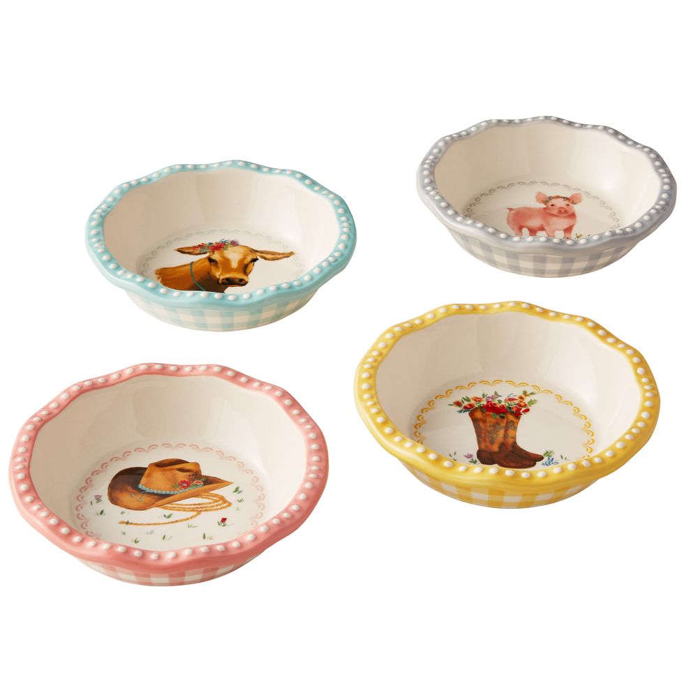 The Pioneer Woman Sweet Romance Mini Ceramic Pie Pan Set