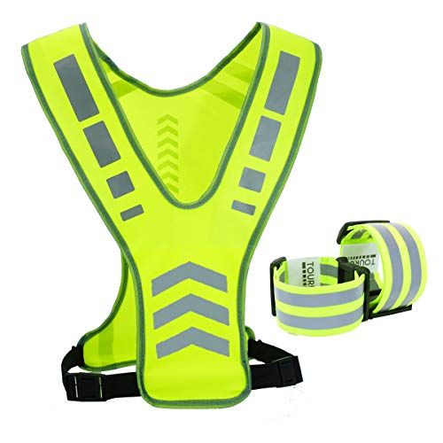 Perfeclan Cycling Running Reflective & Windproof Vest with Pocket Outdoor Sports Motorcycle Biking Riding Safety Gear High Visibility & Lightweight 