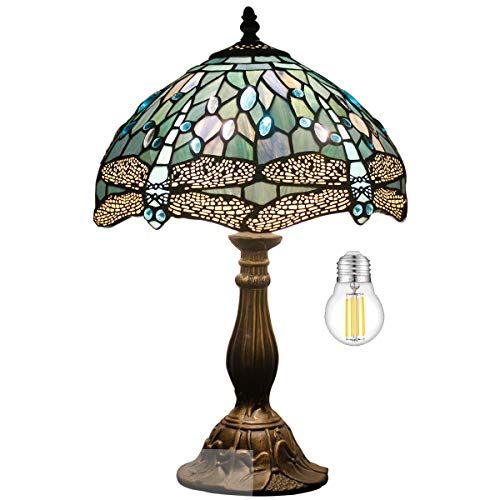 Sea Blue Stained Glass Table Lamp