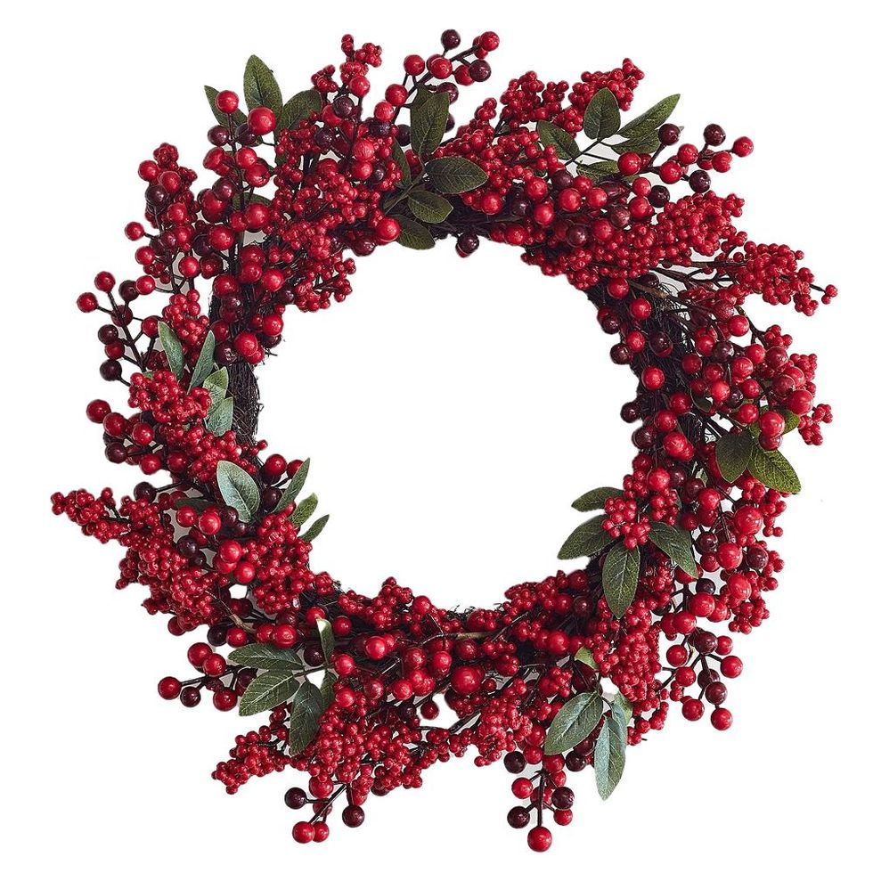 Artificial Red Berries Christmas Wreath