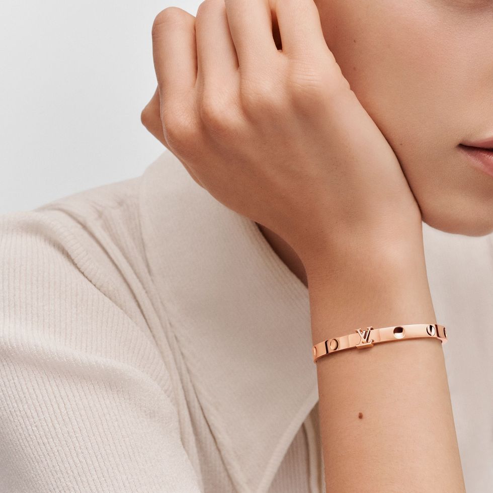 Louis Vuitton Empreinte Bracelet, Pink Gold, Gold