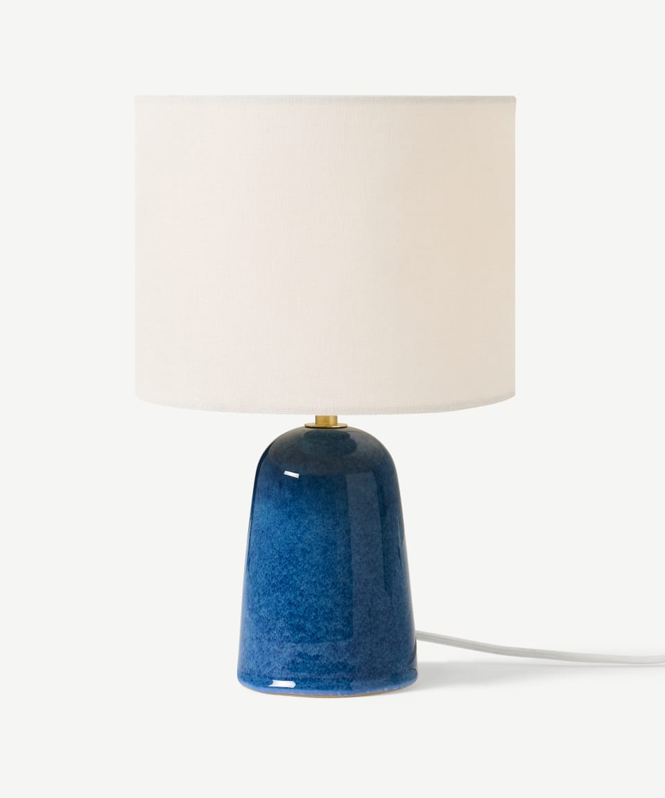 Nooby Table Lamp, Blue Reactive Glaze Ceramic