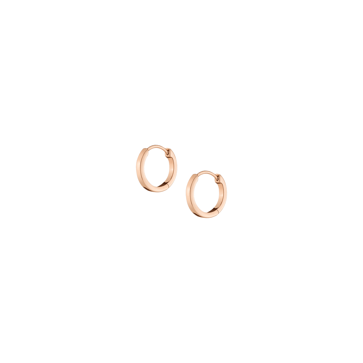 12mm Gold Hinged Huggie Earrings