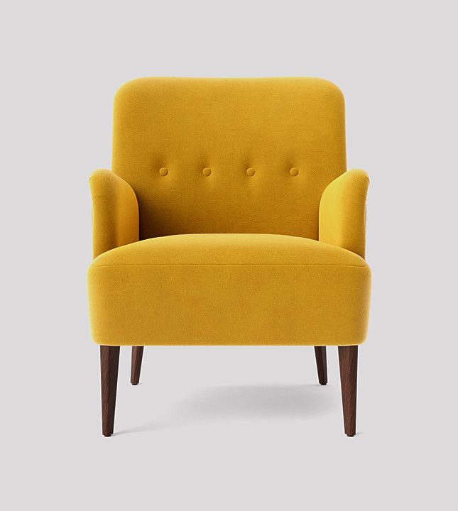 Yellow best sale armchair dunelm