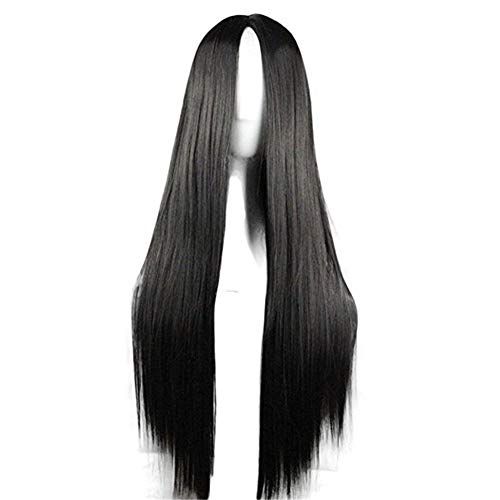 Long Straight Synthetic Black Wig
