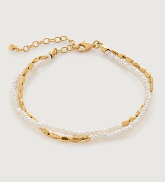 Mini Nugget Pearl Beaded Bracelet, £140