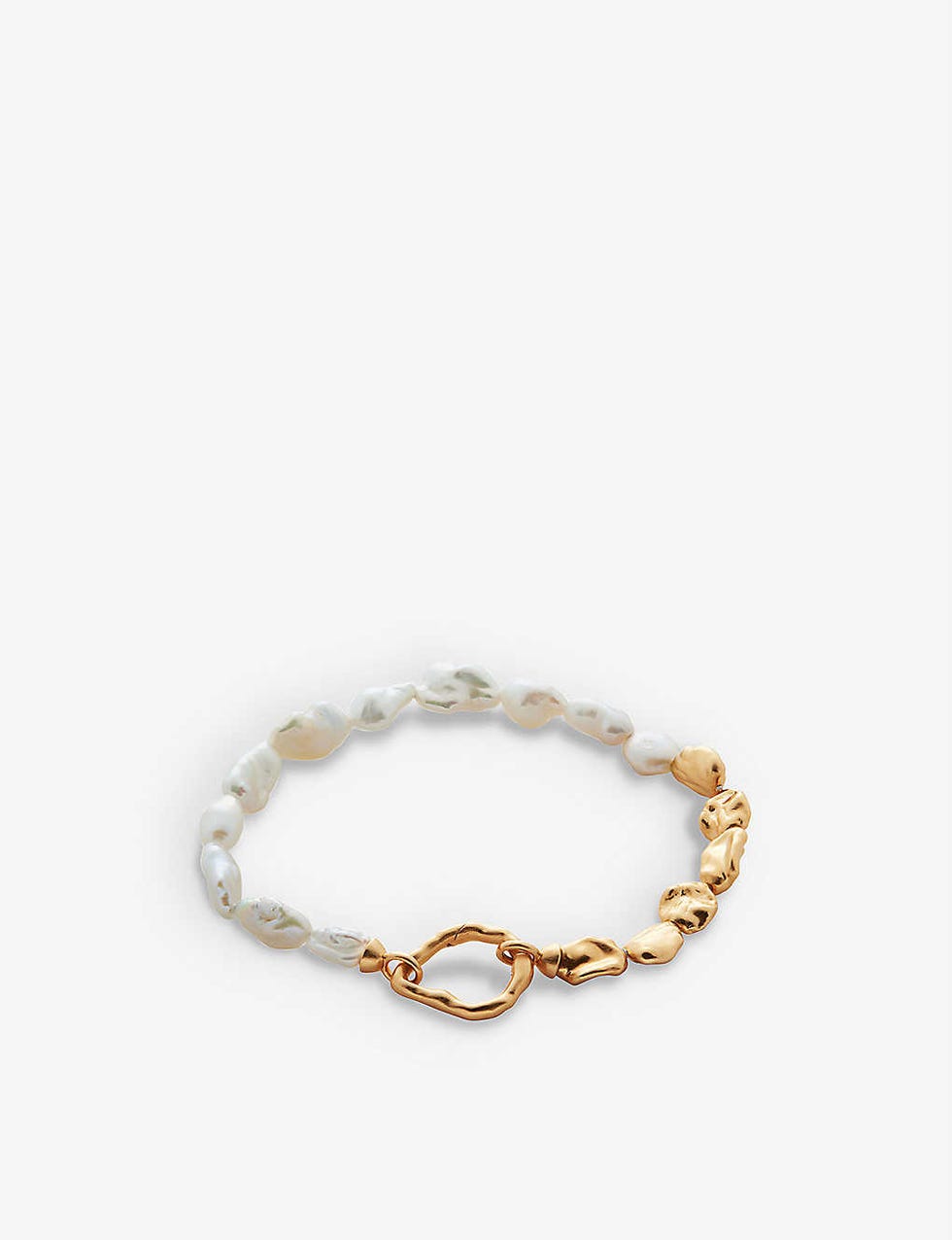 MONICA VINADER Keshi recycled 18ct yellow gold-plated vermeil sterling silver and freshwater pearl bracelet