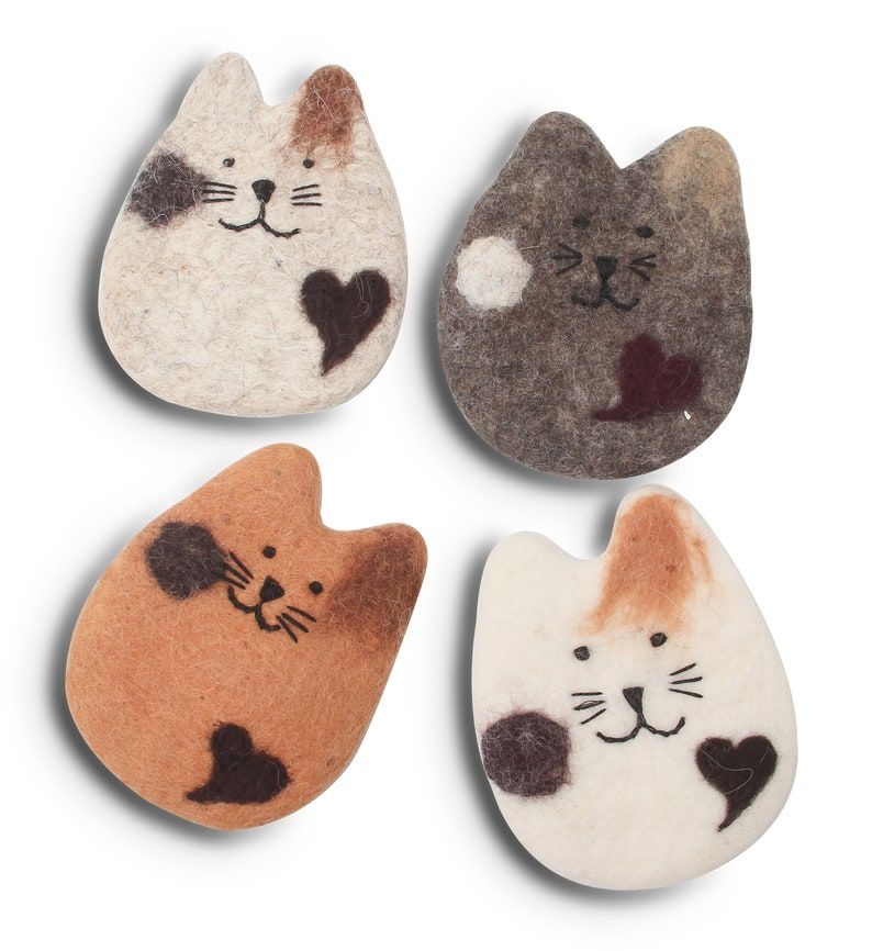 Handmade Cat Coasters-Set
