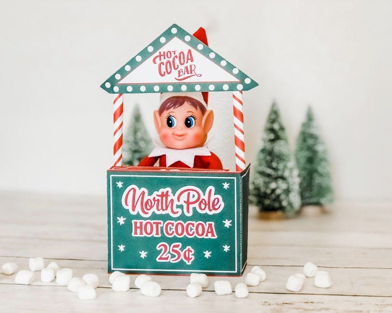 Elf on the Shelf Hot Cocoa Stand