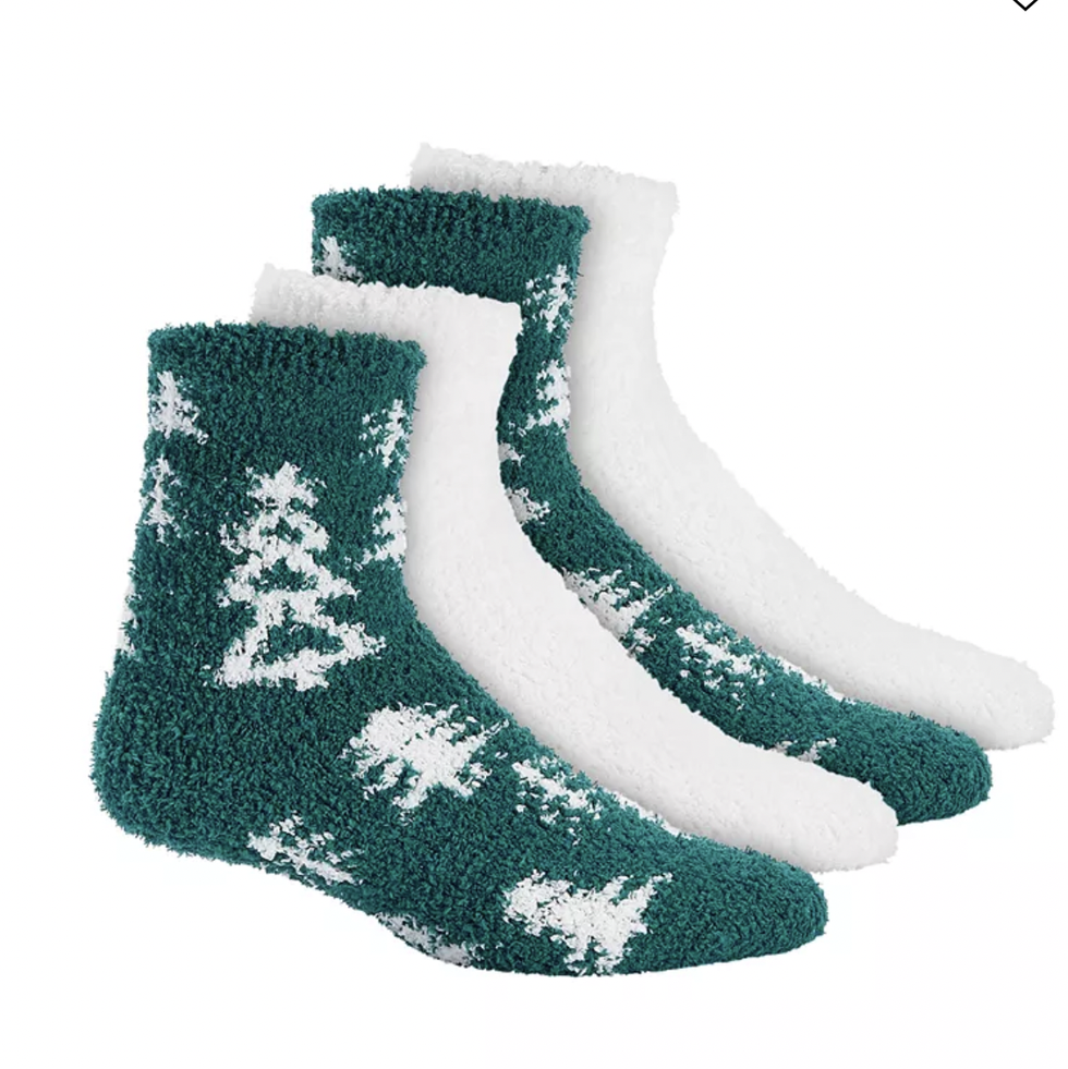 Women's Christmas Tree Cozy Socks & Legging Set