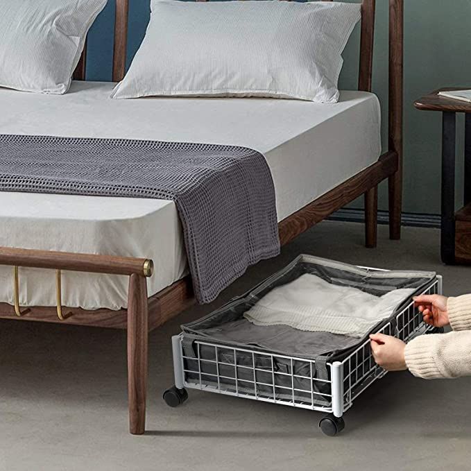 Under Bed Storage Storage Bins Drawer with Lockable Wheels Bedroom