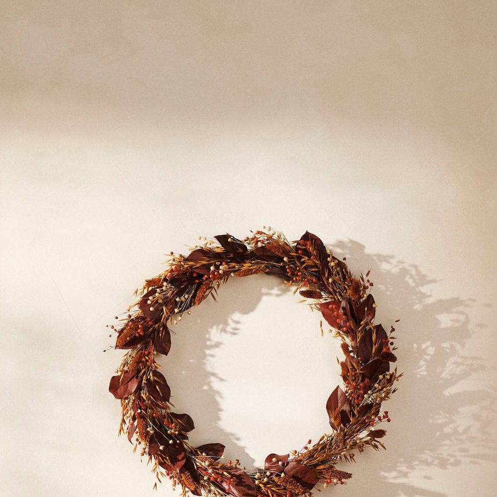 Preserved Oat and Flax Wreath
