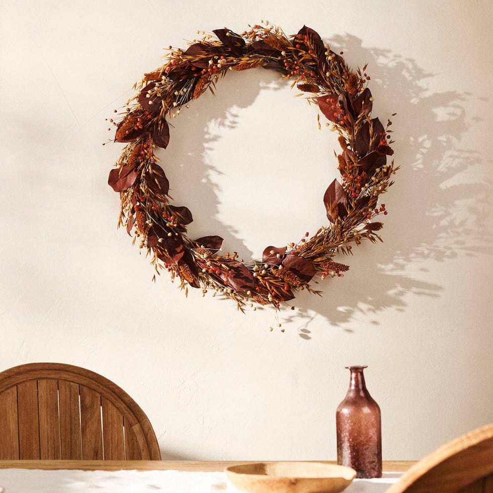 Preserved Oat and Flax Wreath