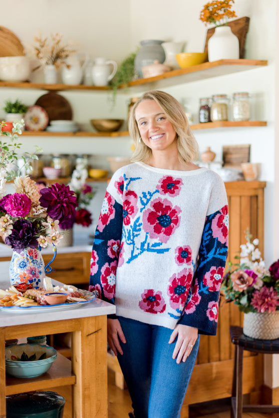 Garden Floral Pullover Sweater