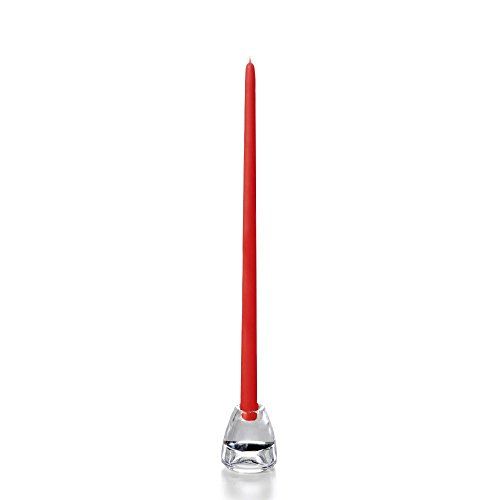  Ruby Red Taper Candles