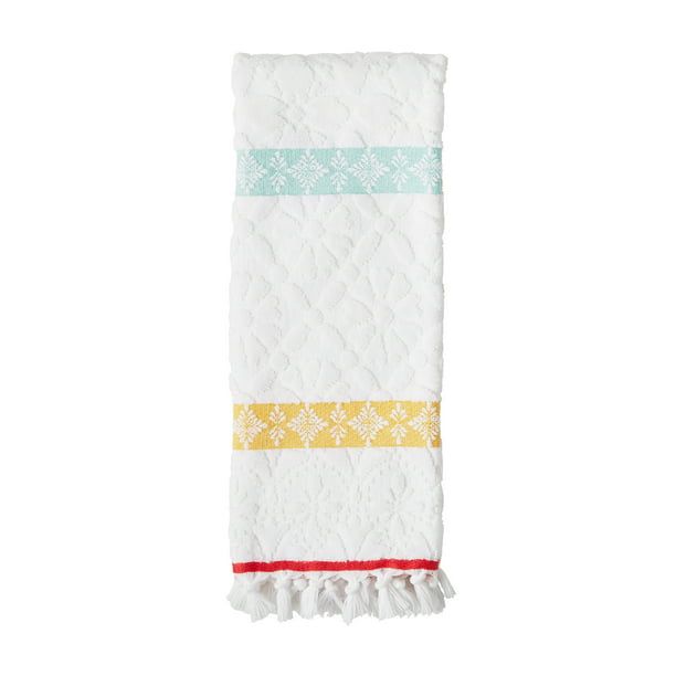 Sculpted Stripe Cotton Hand Towel