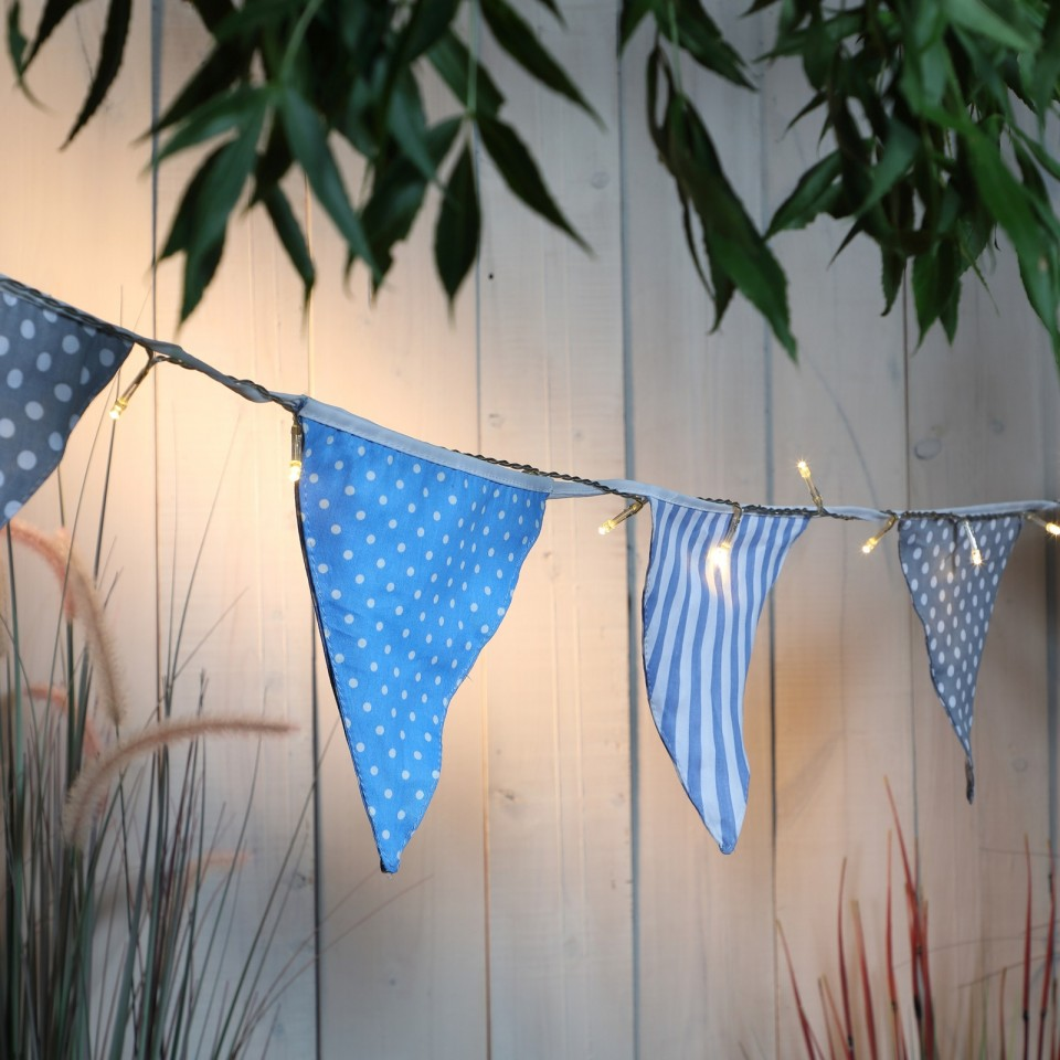 bunting solar string lights